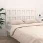 Testiera per Letto Bianca 125,5x4x100 cm Legno Massello di Pino
