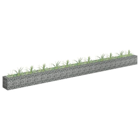 vidaXL Gabbione Letto Rialzato in Acciaio Zincato 450x30x30 cm