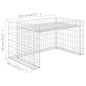 vidaXL Casetta Rasaerba con Fioriera Rialzata 110x80x60cm Filo Acciaio vidaXL Casetta Rasaerba con Fioriera Rialzata 110x80x60cm Filo Acciaio