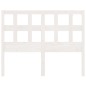 Testiera per Letto Bianca 125,5x4x100 cm Legno Massello di Pino