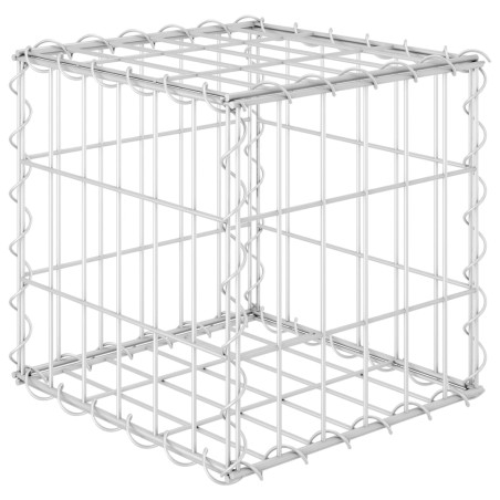 vidaXL Gabbione Letto Rialzato a Cubo in Filo di Acciaio 30x30x30 cm