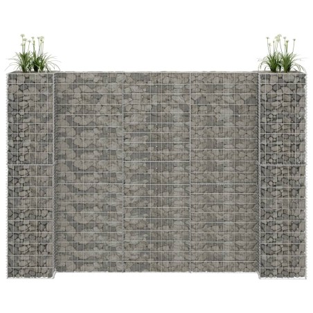 vidaXL Gabbione Fioriera ad "H" in Filo di Acciaio 260x40x180 cm