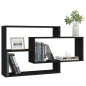 vidaXL Mensole a Muro Nere 104x20x58,5 cm in Truciolato vidaXL Mensole a Muro Nere 104x20x58,5 cm in Truciolato