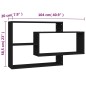 vidaXL Mensole a Muro Nere 104x20x58,5 cm in Truciolato vidaXL Mensole a Muro Nere 104x20x58,5 cm in Truciolato