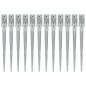 vidaXL Picchetti di Terra 12 pz Argento 7x7x75 cm Acciaio Galvanizzato vidaXL Picchetti di Terra 12 pz Argento 7x7x75 cm Acciaio Galvanizzato
