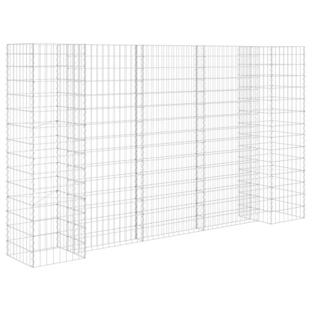 vidaXL Gabbione Fioriera ad "H" in Filo di Acciaio 260x40x150 cm
