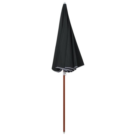 vidaXL Ombrellone con Palo in Acciaio 240 cm Antracite