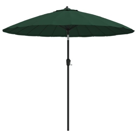 vidaXL Ombrellone da Esterni con Palo in Alluminio 270 cm Verde