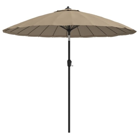 vidaXL Ombrellone da Esterni con Palo in Alluminio 270 cm Grigio Talpa