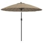 vidaXL Ombrellone da Esterni con Palo in Alluminio 270 cm Grigio Talpa vidaXL Ombrellone da Esterni con Palo in Alluminio 270 cm Grigio Talpa