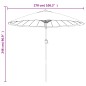 vidaXL Ombrellone da Esterni con Palo in Alluminio 270 cm Grigio Talpa vidaXL Ombrellone da Esterni con Palo in Alluminio 270 cm Grigio Talpa