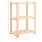 vidaXL Scaffale a 3 Livelli 60x38x90 cm in Massello di Pino 150 kg vidaXL Scaffale a 3 Livelli 60x38x90 cm in Massello di Pino 150 kg