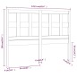 Testiera per Letto Bianca 125,5x4x100 cm Legno Massello di Pino