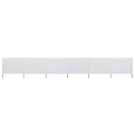 vidaXL Paravento a 6 Pannelli in Tessuto 800x160 cm Bianco Sabbia
