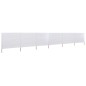 vidaXL Paravento a 6 Pannelli in Tessuto 800x160 cm Bianco Sabbia vidaXL Paravento a 6 Pannelli in Tessuto 800x160 cm Bianco Sabbia