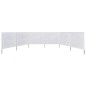 vidaXL Paravento a 6 Pannelli in Tessuto 800x160 cm Bianco Sabbia vidaXL Paravento a 6 Pannelli in Tessuto 800x160 cm Bianco Sabbia