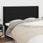Testiera ad Orecchio Nera 183x16x118/128 cm in Tessuto Testiera ad Orecchio Nera 183x16x118/128 cm in Tessuto