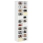 vidaXL Scarpiera Bianco Lucido 54x34x183 cm in Truciolato vidaXL Scarpiera Bianco Lucido 54x34x183 cm in Truciolato