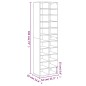 vidaXL Scarpiera Bianco Lucido 54x34x183 cm in Truciolato vidaXL Scarpiera Bianco Lucido 54x34x183 cm in Truciolato