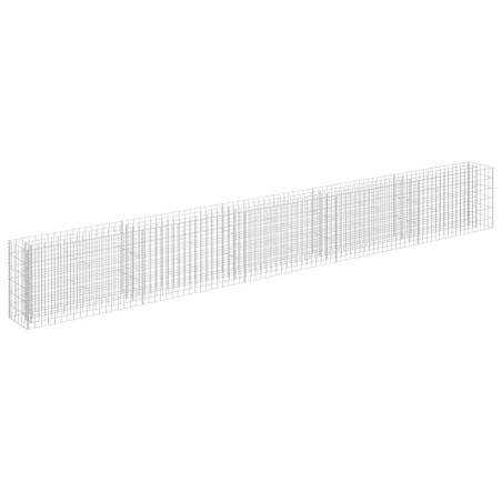 vidaXL Gabbione Letto Rialzato in Acciaio Zincato 450x30x60 cm
