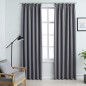 vidaXL Tende Oscuranti con Ganci 2 pz Grigie 140x175 cm vidaXL Tende Oscuranti con Ganci 2 pz Grigie 140x175 cm