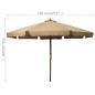 vidaXL Ombrellone da Esterni con Palo in Legno 330 cm Grigio Talpa vidaXL Ombrellone da Esterni con Palo in Legno 330 cm Grigio Talpa