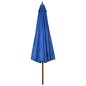 vidaXL Ombrellone da Esterni con Palo in Legno 330 cm Azzurro vidaXL Ombrellone da Esterni con Palo in Legno 330 cm Azzurro