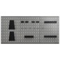 vidaXL Pannelli per Utensili a Parete 3 pz 40x58 cm Acciaio