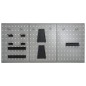 vidaXL Pannelli per Utensili a Parete 3 pz 40x58 cm Acciaio