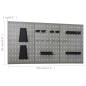 vidaXL Pannelli per Utensili a Parete 3 pz 40x58 cm Acciaio
