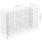 vidaXL Gabbione Letto Rialzato in Acciaio Zincato 90x30x60 cm