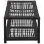 vidaXL Scarpiera con Panchina Nera 80x40x30 cm in Polyrattan vidaXL Scarpiera con Panchina Nera 80x40x30 cm in Polyrattan