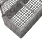 vidaXL Letto Rialzato a Traliccio 3 Vasi 83x30x130cm Polyrattan Grigio vidaXL Letto Rialzato a Traliccio 3 Vasi 83x30x130cm Polyrattan Grigio