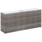 vidaXL Letto Rialzato con 2 Vasi 90x20x40 cm Polyrattan Grigio vidaXL Letto Rialzato con 2 Vasi 90x20x40 cm Polyrattan Grigio