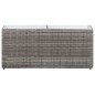 vidaXL Letto Rialzato con 2 Vasi 90x20x40 cm Polyrattan Grigio vidaXL Letto Rialzato con 2 Vasi 90x20x40 cm Polyrattan Grigio