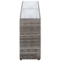 vidaXL Letto Rialzato con 2 Vasi 90x20x40 cm Polyrattan Grigio vidaXL Letto Rialzato con 2 Vasi 90x20x40 cm Polyrattan Grigio