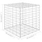 vidaXL Gabbione Letto Rialzato a Cubo in Filo di Acciaio 50x50x50 cm