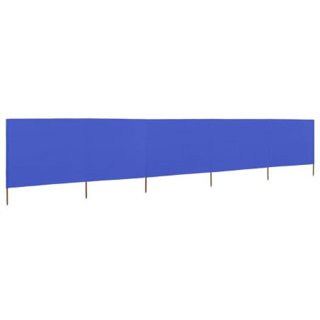 vidaXL Paravento a 5 Pannelli in Tessuto 600x80 cm Azzurro