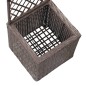 vidaXL Letto Rialzato Traliccio 1 Vaso 30x30x107cm Polyrattan Marrone vidaXL Letto Rialzato Traliccio 1 Vaso 30x30x107cm Polyrattan Marrone