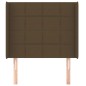 Testiera ad Orecchio Marrone Scuro 93x16x118/128 cm in Tessuto Testiera ad Orecchio Marrone Scuro 93x16x118/128 cm in Tessuto