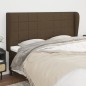 Testiera ad Orecchio Marrone Scuro 183x23x118/128 cm in Tessuto Testiera ad Orecchio Marrone Scuro 183x23x118/128 cm in Tessuto