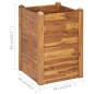vidaXL Letto Rialzato da Giardino 60x60x44 cm in Legno Massello d'Acacia vidaXL Letto Rialzato da Giardino 60x60x44 cm in Legno Massello d'Acacia