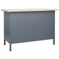 vidaXL Banco da Lavoro Nero 120x60x85 cm in Acciaio vidaXL Banco da Lavoro Nero 120x60x85 cm in Acciaio