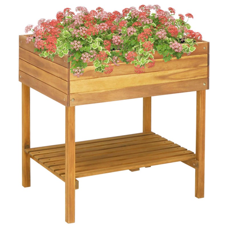 vidaXL Fioriera Alta 78,5x58,5x78,5cm in Legno Massello di Acacia vidaXL Fioriera Alta 78,5x58,5x78,5cm in Legno Massello di Acacia