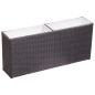 vidaXL Letto Rialzato da Giardino 2 Vasi 90x20x40 cm Polyrattan Nero vidaXL Letto Rialzato da Giardino 2 Vasi 90x20x40 cm Polyrattan Nero
