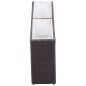 vidaXL Letto Rialzato da Giardino 2 Vasi 90x20x40 cm Polyrattan Nero vidaXL Letto Rialzato da Giardino 2 Vasi 90x20x40 cm Polyrattan Nero