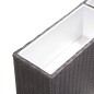 vidaXL Letto Rialzato da Giardino 2 Vasi 90x20x40 cm Polyrattan Nero vidaXL Letto Rialzato da Giardino 2 Vasi 90x20x40 cm Polyrattan Nero