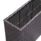 vidaXL Letto Rialzato da Giardino 2 Vasi 90x20x40 cm Polyrattan Nero vidaXL Letto Rialzato da Giardino 2 Vasi 90x20x40 cm Polyrattan Nero