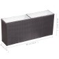 vidaXL Letto Rialzato da Giardino 2 Vasi 90x20x40 cm Polyrattan Nero vidaXL Letto Rialzato da Giardino 2 Vasi 90x20x40 cm Polyrattan Nero