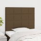 Testiera 2 pz Marrone Scuro 90x5x78/88 cm in Tessuto Testiera 2 pz Marrone Scuro 90x5x78/88 cm in Tessuto
